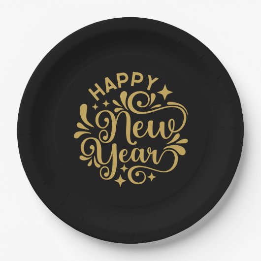 Neujahr Pappteller (Vorderseite)