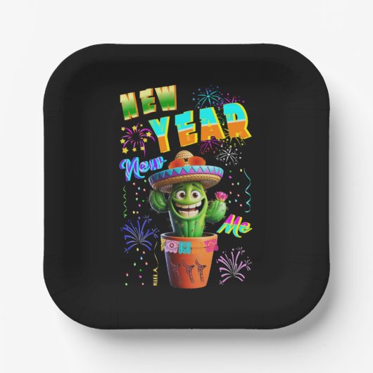 Neujahr Pappteller (Vorderseite)