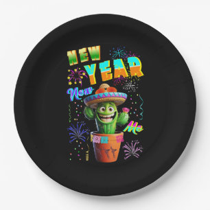 Neujahr Pappteller
