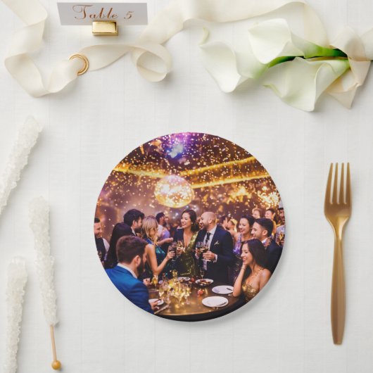 Neujahr Pappteller (Hochzeit)