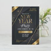 Neujahr Party förmliche Einladung (Stehend Vorderseite)