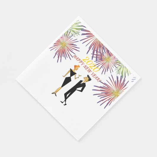 Neujahr Party! Serviette (Ecke)