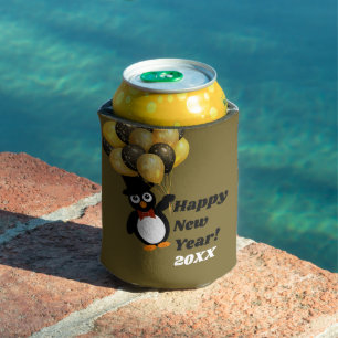 Neujahr Pinguin Can Cooler Dosenkühler