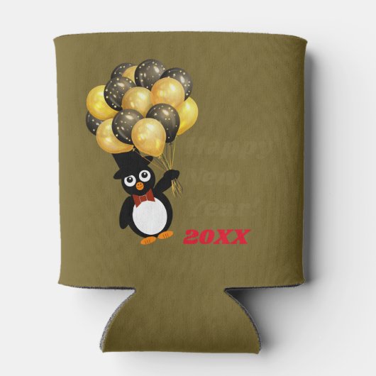 Neujahr Pinguin Can Cooler Dosenkühler (Rückseite)