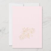 Neujahr Pink Girl Babydusche Einladung (Rückseite)