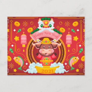 Neujahr Postkarte