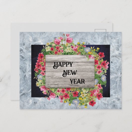 Neujahr Postkarte (Vorne/Hinten)