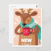 Neujahr Postkarte (Vorne/Hinten)