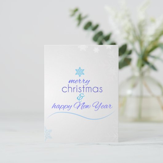 Neujahr Postkarte (Stehend Vorderseite)