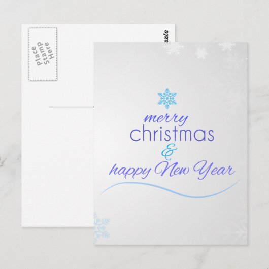 Neujahr Postkarte (Vorne/Hinten)