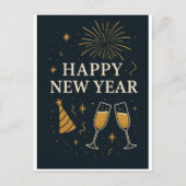 Neujahr Postkarte (Vorderseite)