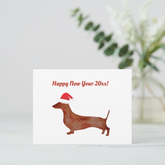 Neujahr Postkarte (Stehend Vorderseite)