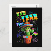 Neujahr Postkarte (Vorne/Hinten)