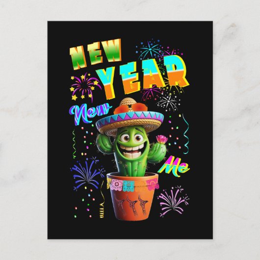 Neujahr Postkarte (Vorderseite)