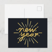 Neujahr Postkarte (Vorne/Hinten)