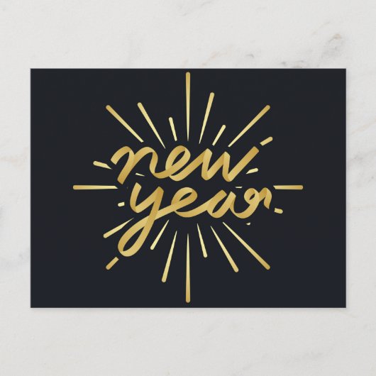 Neujahr Postkarte (Vorderseite)