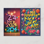 Neujahr Postkarte 2024 (Rückseite)