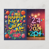 Neujahr Postkarte 2024 (Vorderseite)