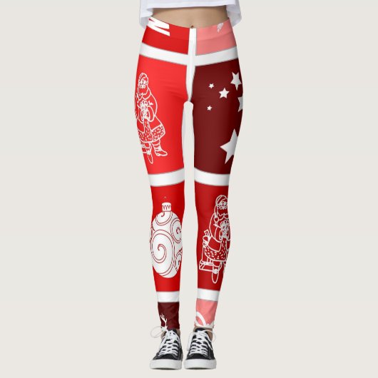 Neujahr rot leggings (Vorderseite)