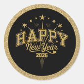 Neujahr Runder Aufkleber (Vorderseite)
