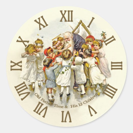 Neujahr Runder Aufkleber (Vorderseite)