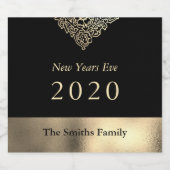 Neujahr Schaumweinetikett (Einzelnes Label)