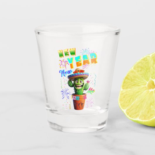 Neujahr Schnapsglas (Vorderseite)
