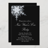 Neujahr - Schneeweiße Einladung (Vorne/Hinten)