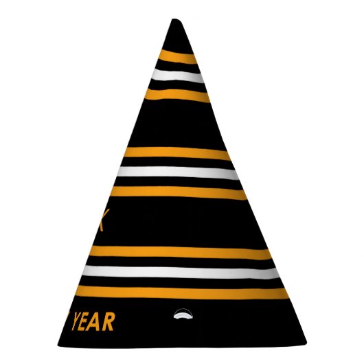 Neujahr schwarz und gelb partyhütchen (Rechts)