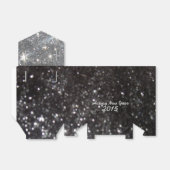 Neujahr Schwarz und Silber Glitzer - Gefälligkeits Geschenkschachtel (Ungefaltet)
