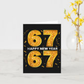 Neujahr Sechs Sieben 6 7 Meme Lustig Frohes Neues Karte (Gelbe Blume)