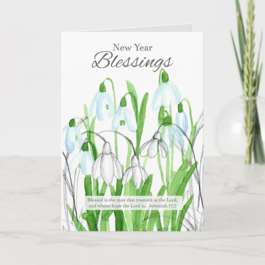 Neujahr Segen Jeremiah Bible Scripture Karte (Vorderseite)