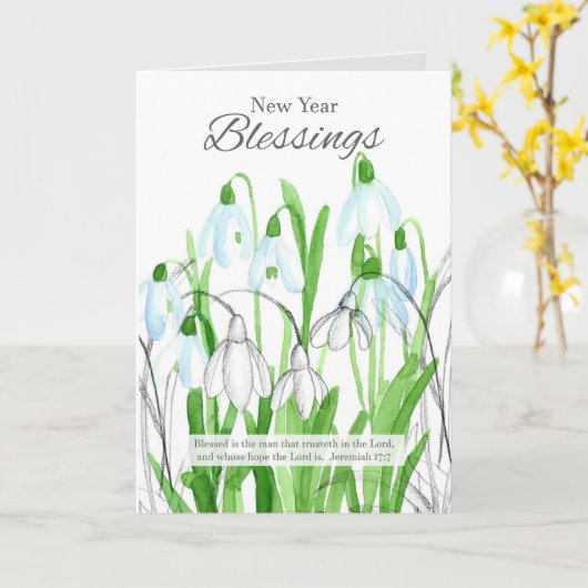 Neujahr Segen Jeremiah Bible Scripture Karte (Gelbe Blume)