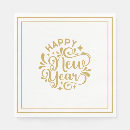 Neujahr Serviette (Vorderseite)