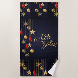Neujahr Strandhandtuch