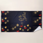 Neujahr Strandhandtuch (Vorderseite)