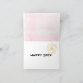 Neujahr Tabby Cat auf Gingham Karte (Innenseite)