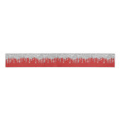 Neujahr Tropfen Royal Red Gray Silver Spark Ripsband (Vorderseite)