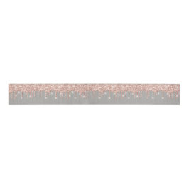 Neujahr Tropfen Royal Rose Gold Grau Spark Ripsband