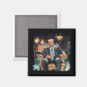 Neujahr Trump 2025 2 Magnet (Vorderseite/Rückseite)