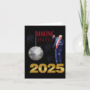 Neujahr Trump tanzt 2025 Mega Funny Party Count Karte