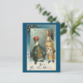 NEUJAHR VINTAG BEST WISHES POSTCARD FEIERTAGSPOSTKARTE (Stehend Vorderseite)