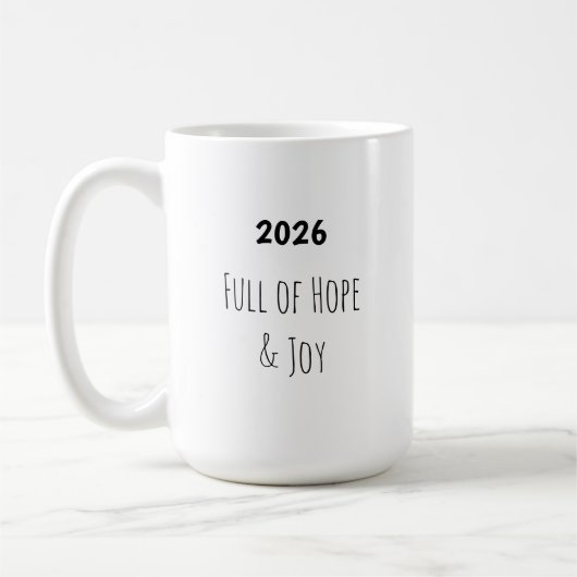 Neujahr 🥂 Voller Hoffnung & Freude Tasse (Links)