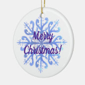 Neujahr , Weihnachten Wasserfarbe Schneeflocken Or Keramik Ornament (Links)