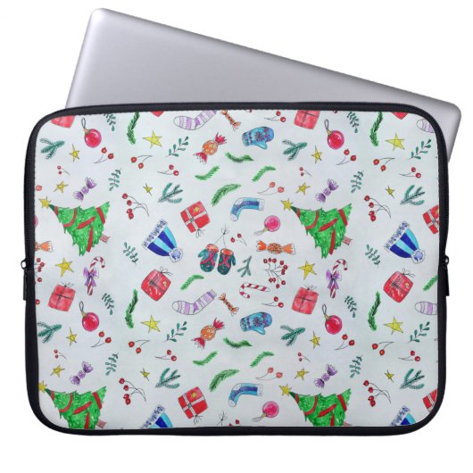 Neujahr Weihnachten Winter Laptopschutzhülle (Vorderseite)