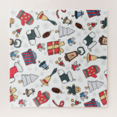 Neujahr: Weihnachtsfeiertag Muster. Puzzle (Horizontal)