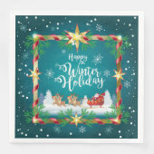 Neujahr & Weihnachtsfeiertag Serviette (Vorderseite)