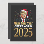 Neujahr wieder großartig 2025 Trump-Amtseinführung Einladung (Vorne/Hinten)