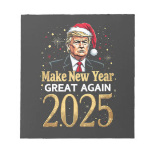 Neujahr wieder großartig 2025 Trump-Amtseinführung Notizblock