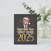Neujahr wieder großartig 2025 Trump-Amtseinführung Postkarte (Stehend Vorderseite)